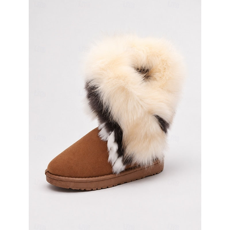 Ramona | Zimowe Buty z Puchatym Wykończeniem