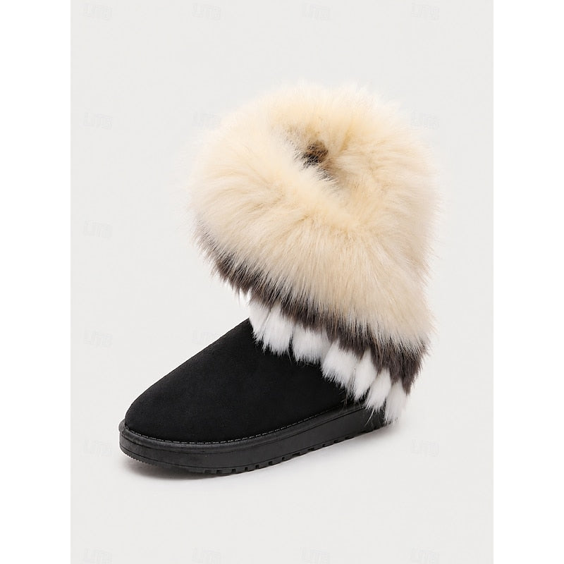 Ramona | Zimowe Buty z Puchatym Wykończeniem
