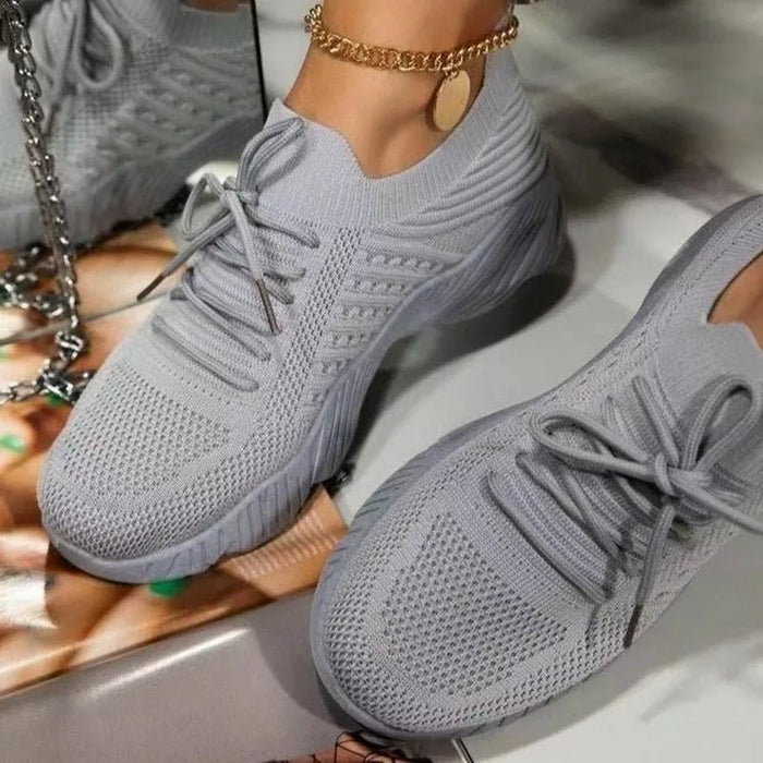 Damskie Sneakersy z Podeszwą Amortyzującą i Wysoką Cholewką