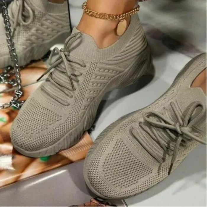 Damskie Sneakersy z Podeszwą Amortyzującą i Wysoką Cholewką