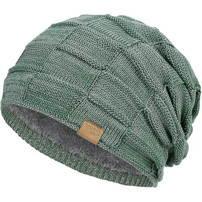 Czapka Beanie Slouch z Polarową Podszewką do Zimy