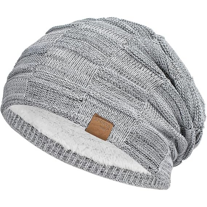 Czapka Beanie Slouch z Polarową Podszewką do Zimy