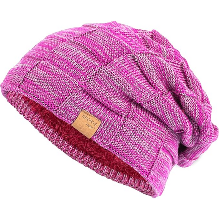 Czapka Beanie Slouch z Polarową Podszewką do Zimy