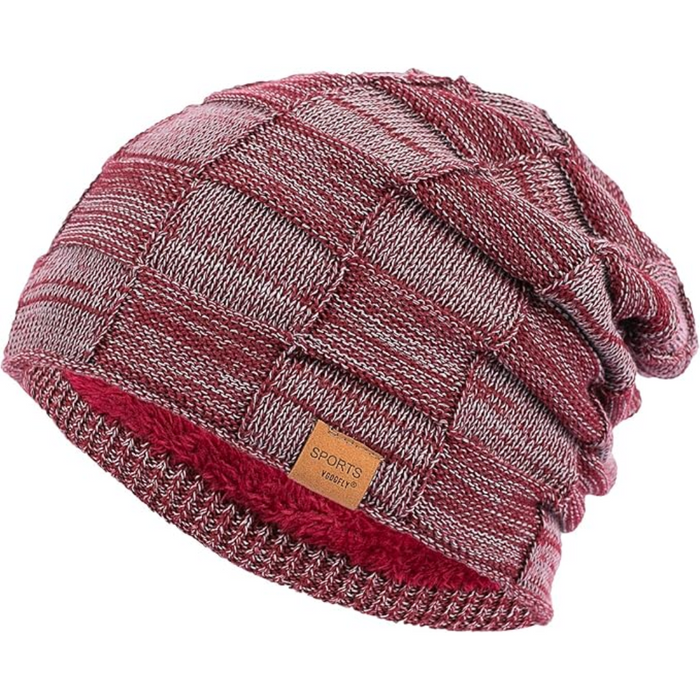 Czapka Beanie Slouch z Polarową Podszewką do Zimy