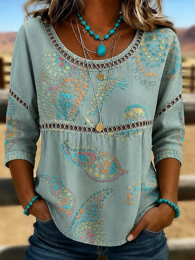 Rosalie | Boho Top z Oczkami