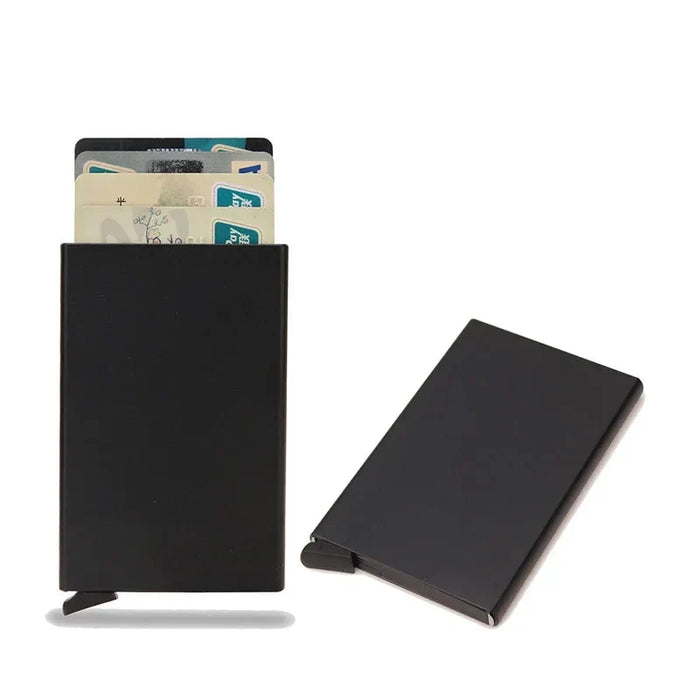 Męski Portfel Wizytownik RFID z Metalową Obudową