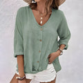 Giana | Casual Relaxed Button-Up Blouse