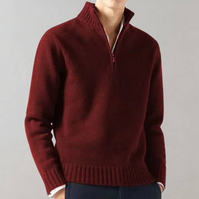 Męski Sweter z Krótkim Zamkiem Golf dla Codziennego Użytku
