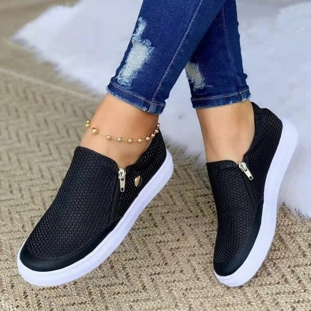 Damskie Buty Ortopedyczne Slip-On z Siateczką