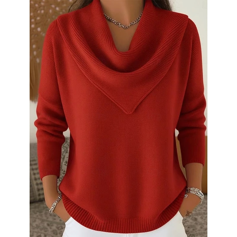 Heather | Elegancki Sweter z Dekoltem w Kształcie Czołgu