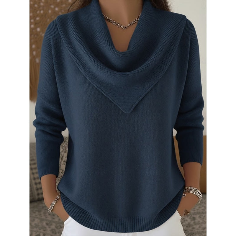 Heather | Elegancki Sweter z Dekoltem w Kształcie Czołgu
