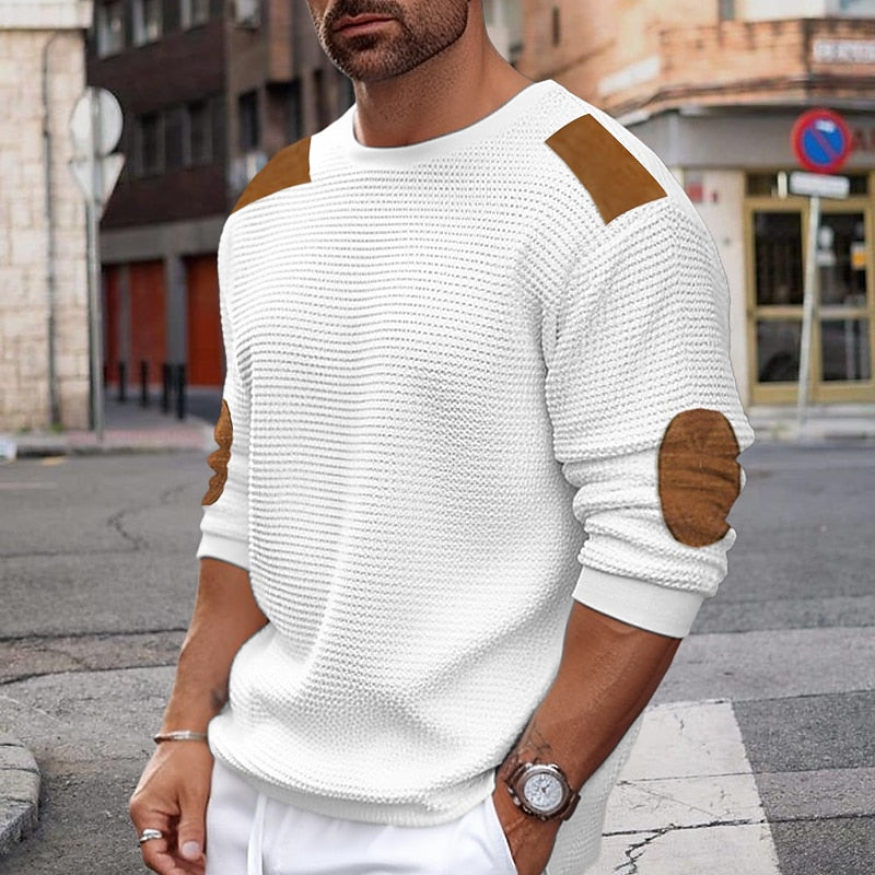 Quentin | Teksturowany Sweter z Okrągłym Dekoltem