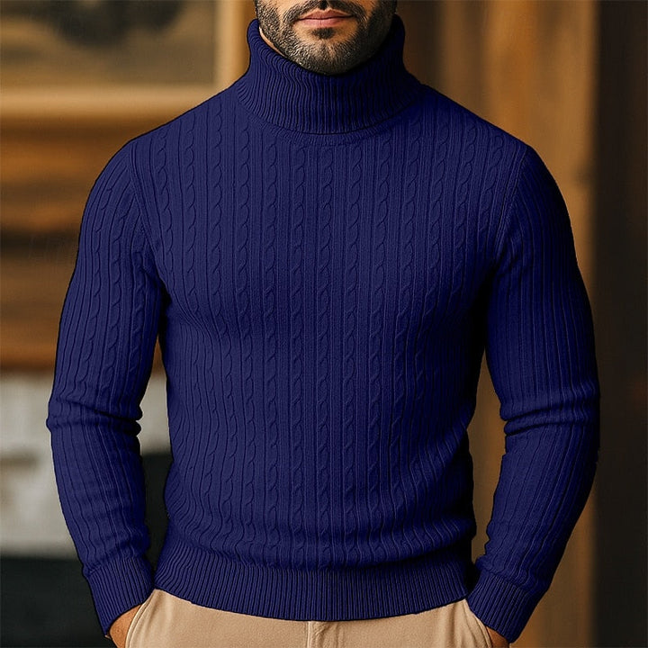 Rupert | Sweter z golfem w sploty