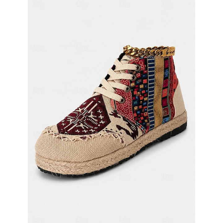 Talia | Boho Wzorzyste Sneakersy Wysokie