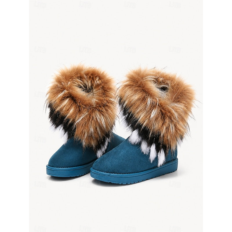 Ramona | Zimowe Buty z Puchatym Wykończeniem