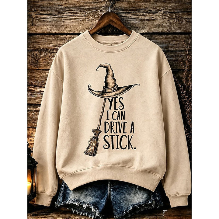 Quinn | Halloweenowa Bluza z Grafiką Czarownicy