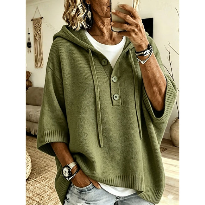 Brooklyn | Luzny Sweter z Kapturem
